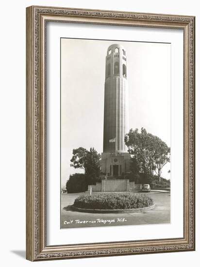 Coit Tower, Telegraph Hill, San Francisco, California-null-Framed Art Print