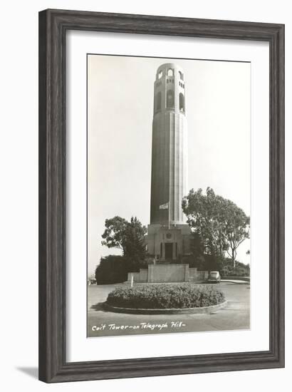 Coit Tower, Telegraph Hill, San Francisco, California-null-Framed Art Print