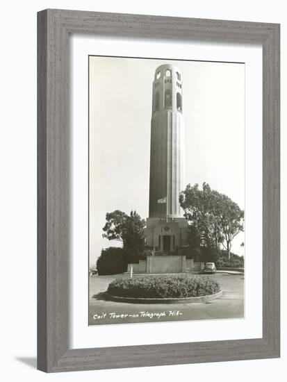 Coit Tower, Telegraph Hill, San Francisco, California-null-Framed Art Print