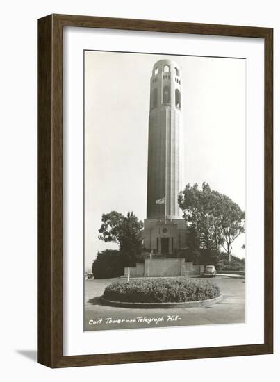Coit Tower, Telegraph Hill, San Francisco, California-null-Framed Art Print