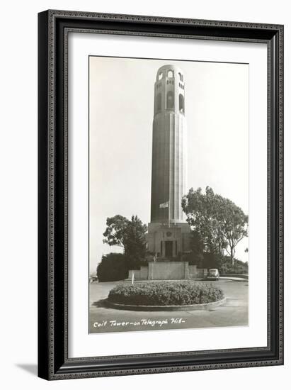 Coit Tower, Telegraph Hill, San Francisco, California-null-Framed Art Print