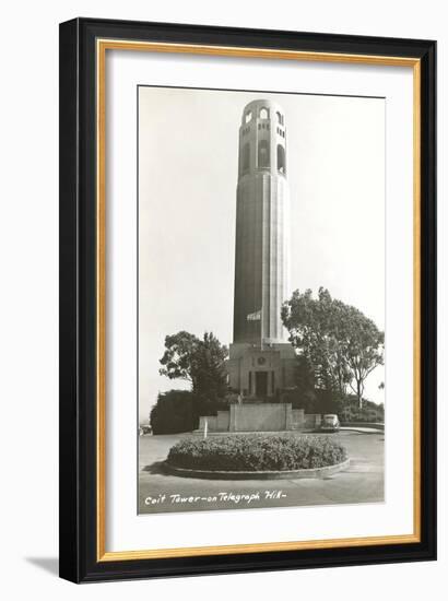 Coit Tower, Telegraph Hill, San Francisco, California-null-Framed Art Print