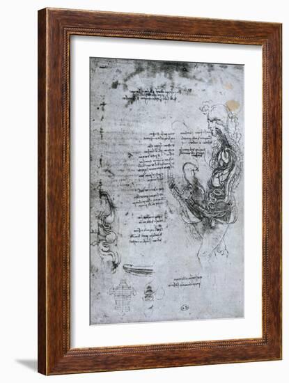 Coition of Hemisected Man and Woman, Facsimile Copy-Leonardo da Vinci-Framed Giclee Print