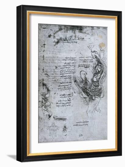 Coition of Hemisected Man and Woman, Facsimile Copy-Leonardo da Vinci-Framed Giclee Print