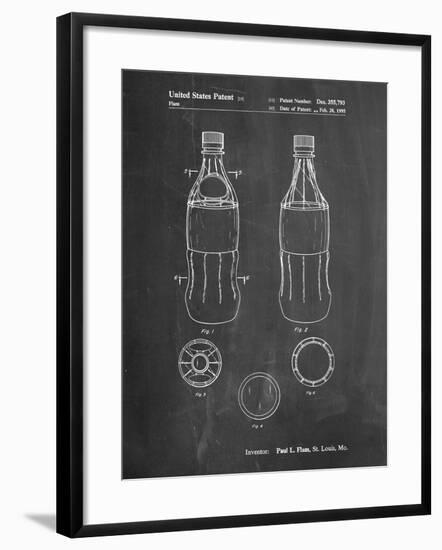 Coke Bottle Display Cooler Patent-Cole Borders-Framed Art Print