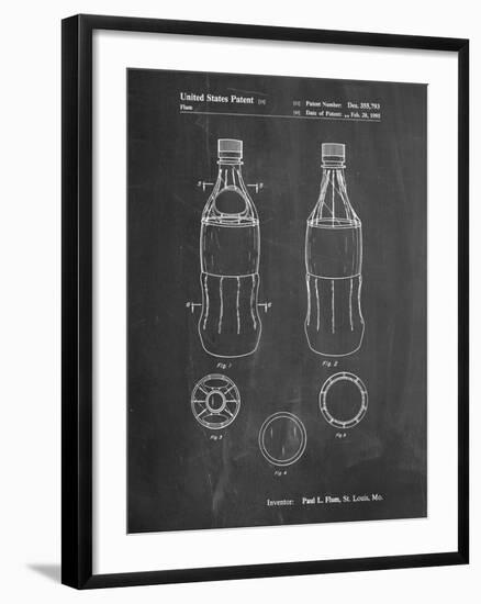 Coke Bottle Display Cooler Patent-Cole Borders-Framed Art Print