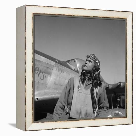 Col. Benjamin O. Davis, Air Base at Rametti, Italy, 1945-Toni Frissell-Framed Stretched Canvas