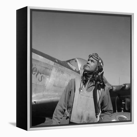 Col. Benjamin O. Davis, Air Base at Rametti, Italy, 1945-Toni Frissell-Framed Stretched Canvas