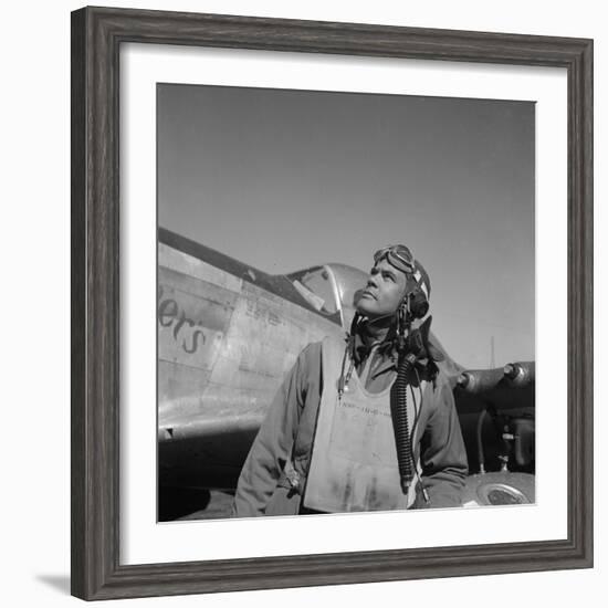 Col. Benjamin O. Davis, Air Base at Rametti, Italy, 1945-Toni Frissell-Framed Photo