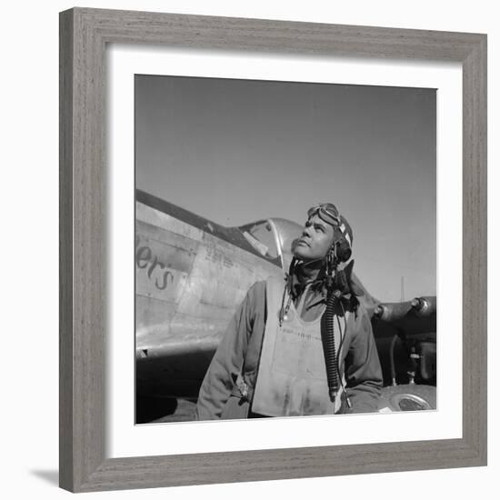 Col. Benjamin O. Davis, Air Base at Rametti, Italy, 1945-Toni Frissell-Framed Photo