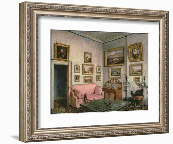 Col. Norcliffe's study at Langton Hall, c.1837-Mary Ellen Best-Framed Giclee Print