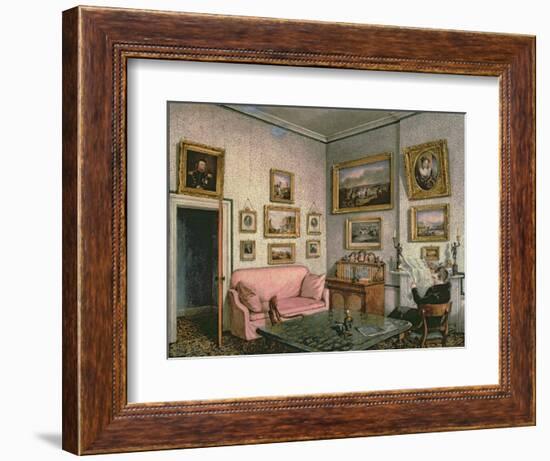 Col. Norcliffe's study at Langton Hall, c.1837-Mary Ellen Best-Framed Giclee Print