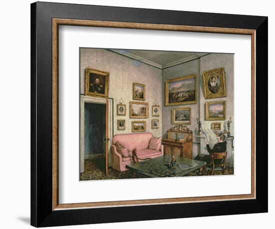 Col. Norcliffe's study at Langton Hall, c.1837-Mary Ellen Best-Framed Giclee Print