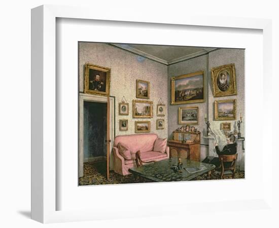 Col. Norcliffe's study at Langton Hall, c.1837-Mary Ellen Best-Framed Giclee Print