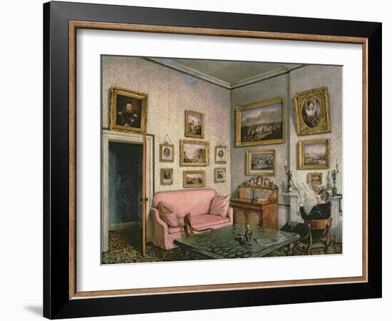 Col. Norcliffe's study at Langton Hall, c.1837-Mary Ellen Best-Framed Giclee Print