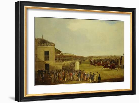 Col. Peels's 'The Bey of Algiers', Nat Flatman Up, Winning the 1840 Chester Cup-William Tasker-Framed Giclee Print