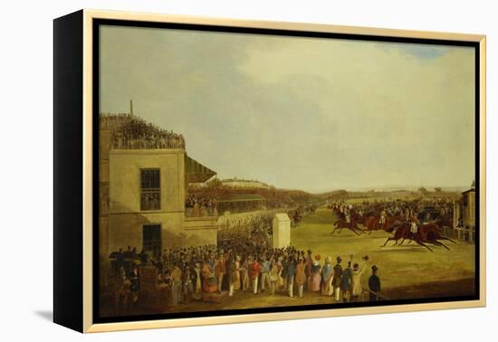 Col. Peels's 'The Bey of Algiers', Nat Flatman Up, Winning the 1840 Chester Cup-William Tasker-Framed Premier Image Canvas