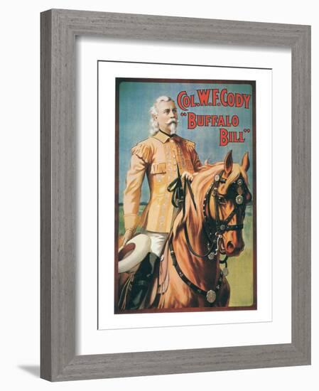 Col. W.F. Cody: Buffalo Bill, c.1908-null-Framed Giclee Print