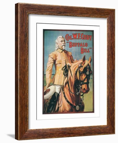 Col. W.F. Cody: Buffalo Bill, c.1908-null-Framed Giclee Print