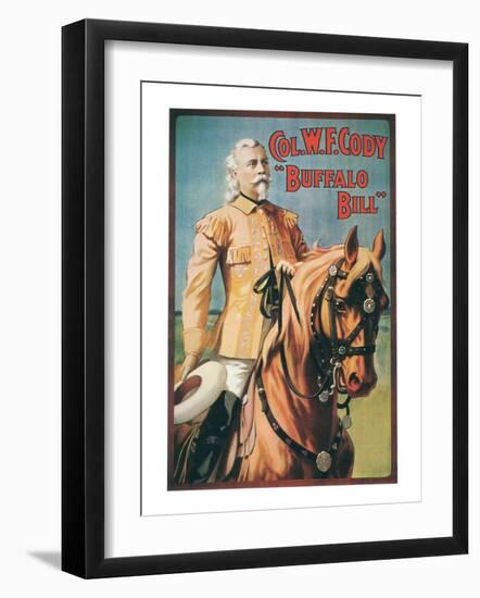 Col. W.F. Cody: Buffalo Bill, c.1908-null-Framed Giclee Print