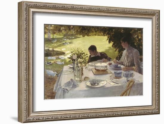 Colazione in Giardino, 1883-Giuseppe De Nittis-Framed Premium Giclee Print