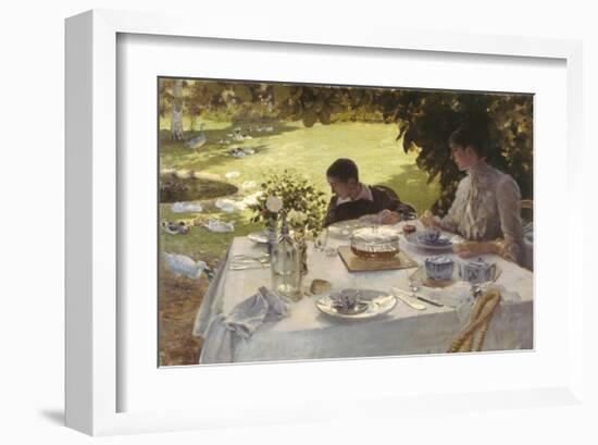 Colazione in Giardino, 1883-Giuseppe De Nittis-Framed Premium Giclee Print