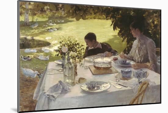 Colazione in Giardino, 1883-Giuseppe De Nittis-Mounted Premium Giclee Print