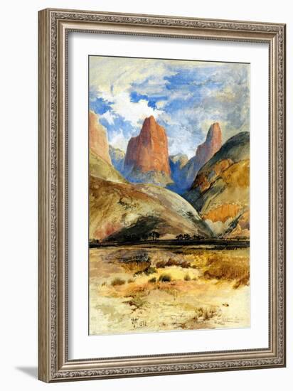 Colburn's Butte, South Utah, 1873-Thomas Moran-Framed Giclee Print