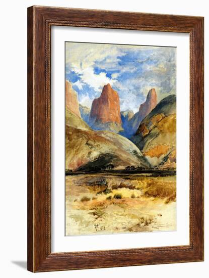 Colburn's Butte, South Utah, 1873-Thomas Moran-Framed Giclee Print