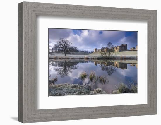 Cold and Frosty Conditions at Alnwick Castle in Northumberland, England. Winter-Adam Burton-Framed Photographic Print