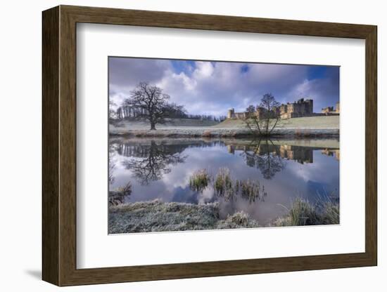 Cold and Frosty Conditions at Alnwick Castle in Northumberland, England. Winter-Adam Burton-Framed Photographic Print