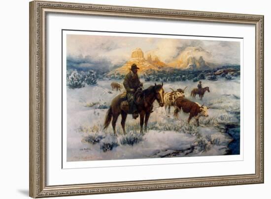 Cold Day on The Trail-Joe Beeler-Framed Limited Edition