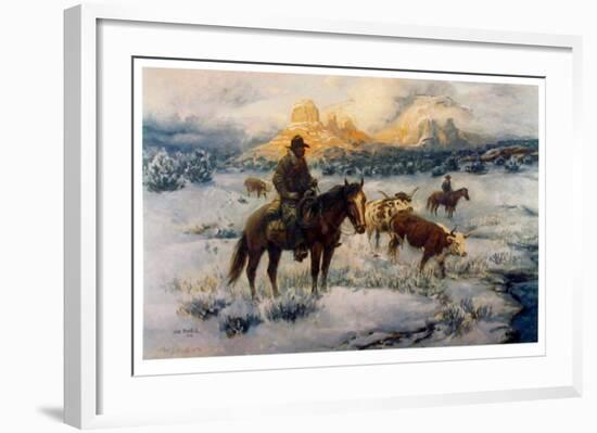 Cold Day on The Trail-Joe Beeler-Framed Limited Edition