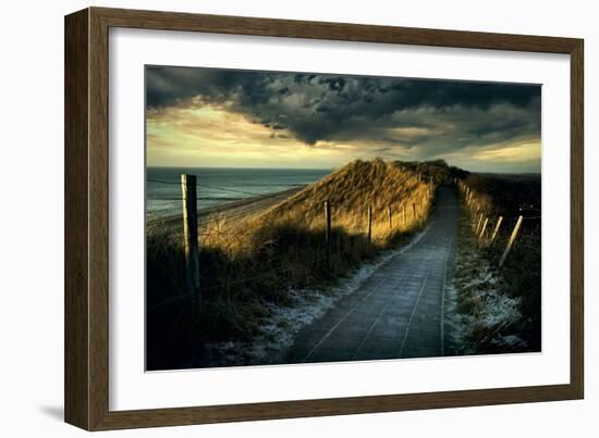 Cold Fence…-Wim Schuurmans-Framed Photographic Print