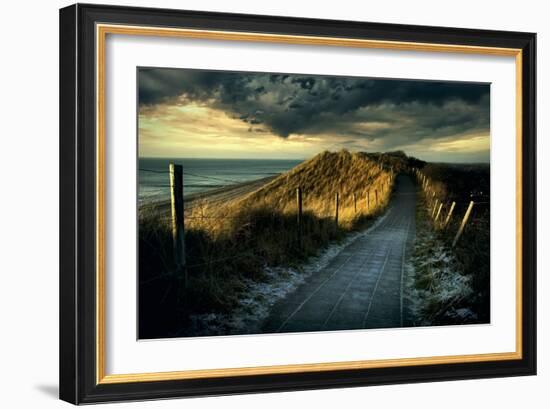 Cold Fence…-Wim Schuurmans-Framed Photographic Print