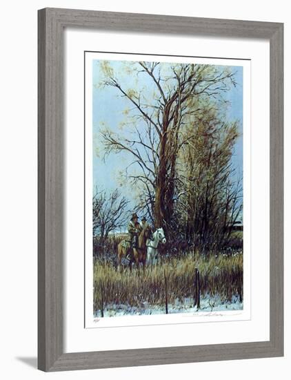 Cold Little Cowboy-Dan Bodelson-Framed Limited Edition