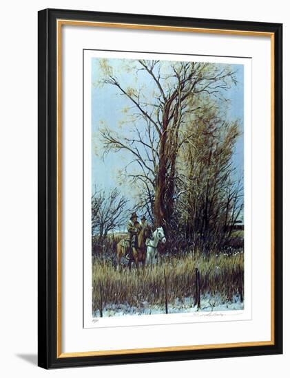 Cold Little Cowboy-Dan Bodelson-Framed Limited Edition