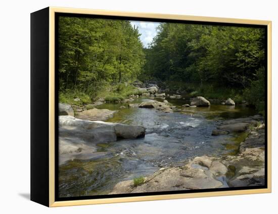 Cold River in Evans Notch of the White Mountains, Maine and New Hampshire Border Area-null-Framed Premier Image Canvas