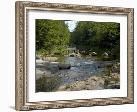 Cold River in Evans Notch of the White Mountains, Maine and New Hampshire Border Area-null-Framed Photographic Print