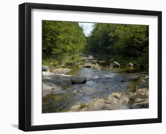 Cold River in Evans Notch of the White Mountains, Maine and New Hampshire Border Area-null-Framed Photographic Print
