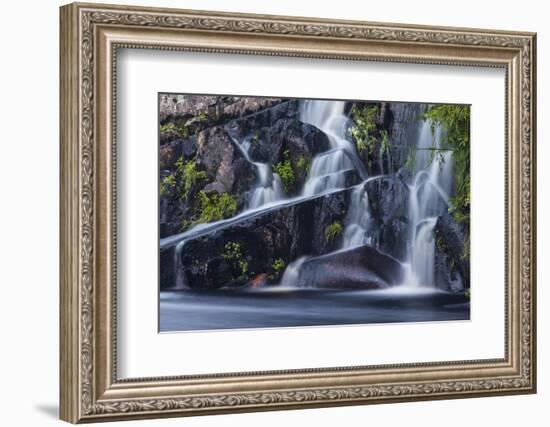 Cold Stream Falls in Northern Forest. Johnson Mountain Township, Maine-Jerry & Marcy Monkman-Framed Photographic Print