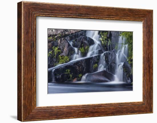 Cold Stream Falls in Northern Forest. Johnson Mountain Township, Maine-Jerry & Marcy Monkman-Framed Photographic Print