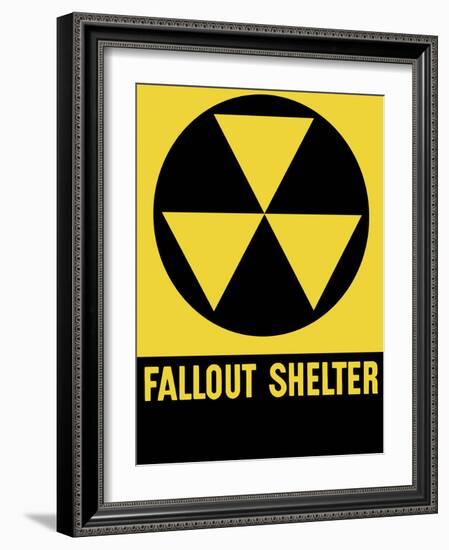 Cold War Era Fallout Shelter Sign-Stocktrek Images-Framed Photographic Print