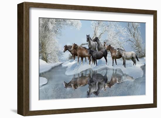 Cold Water Crossing-Gordon Semmens-Framed Giclee Print