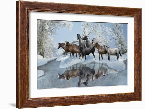 Cold Water Crossing-Gordon Semmens-Framed Giclee Print