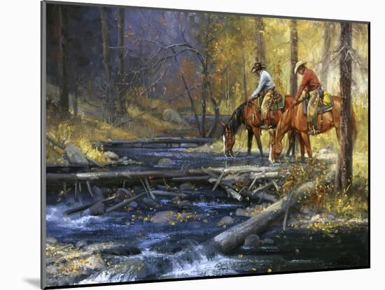 Cold Water & Falling Leaves-Jack Sorenson-Mounted Art Print