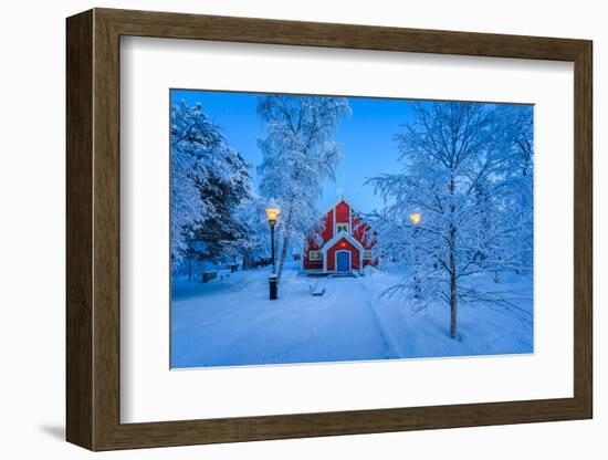 Cold Winter with Temperatures Going to -47 Celsius. Lapland, Sweden-null-Framed Photographic Print