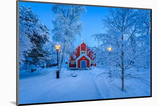 Cold Winter with Temperatures Going to -47 Celsius. Lapland, Sweden-null-Mounted Photographic Print