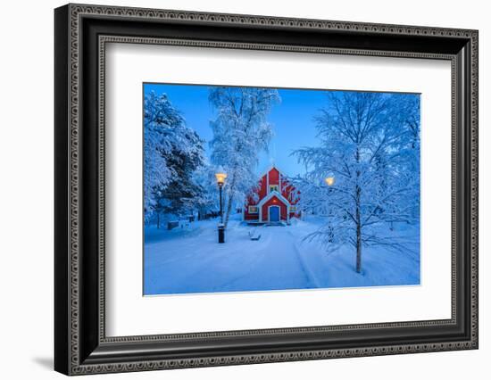 Cold Winter with Temperatures Going to -47 Celsius. Lapland, Sweden-null-Framed Photographic Print