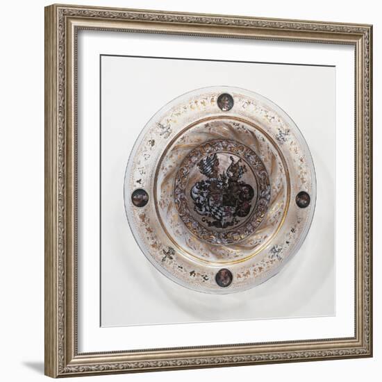 Coldworked Clear Glass Plate, 1536, Hall Glassware, Austria, 16th Century-null-Framed Giclee Print